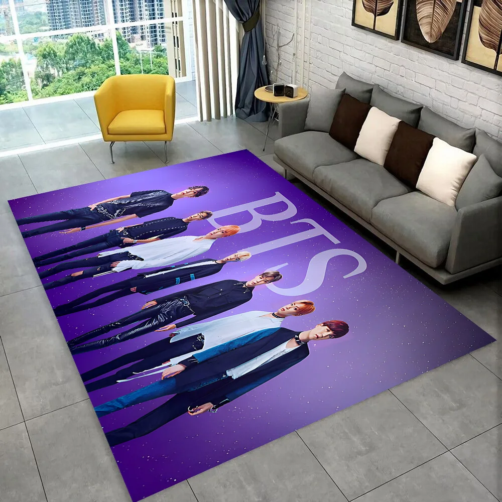 3D Korea K-Pop Star Kim JIN SUGA V Teppich für Wohnzimmer Schlafzimmer Heim-Deko, Bodenmatte Rutschfeste Dekoration für Sofa Fußmatte – Detail 22