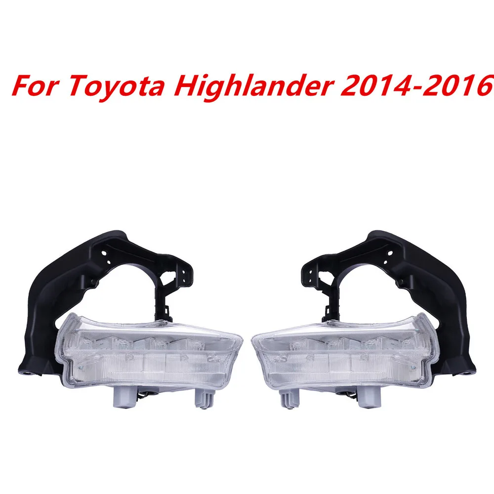 

Pair LED Fog Lamp Durable Driver & Passenger Side Daytime Running Light Fits For Toyota Highlander 2014 2015 2016 LH+RH NEW