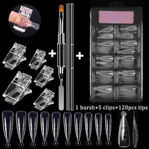 Komplette Acryl -Set -Nagel -Tipps, gefälschter Finger, polnisches Gel UV, Schnellspitzenfalt -Nägel, Manikürewerkzeuge, DIY -Werkzeugkit von Nagelkunst, 100 Stück pro Box 12 Hauptverkäufe scharfen Nagel - №12