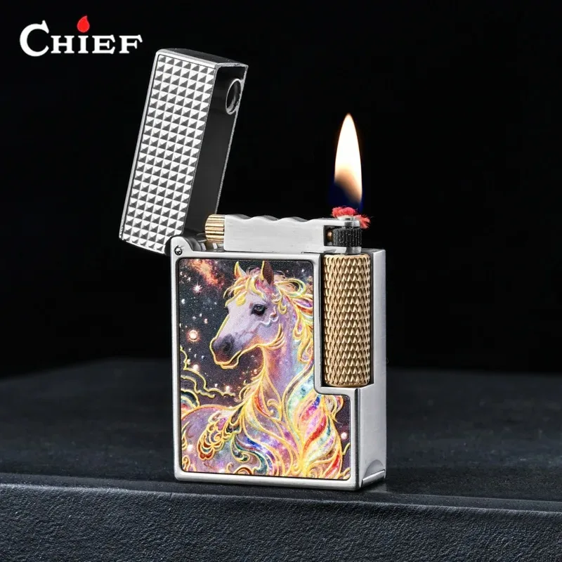 2026 New Personalized and Creative Kerosiene Lighter, Side-sliding Ignition, High-looking, First Choice for Men’s Gifts