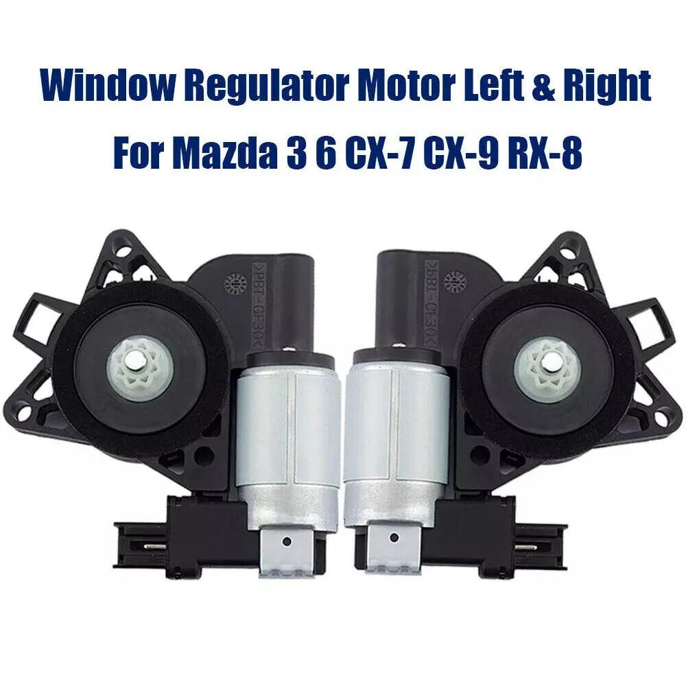 Front Right & Left Window Regulator Motor For 2003-2009 Mazda 3 6 CX-7 CX-9 RX-8