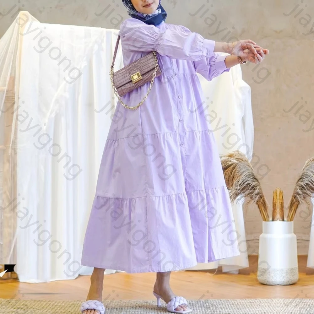 فساتين سهرة بأكمام طويلة وأزرار ذات طبقات فستان المشاهير الأنيق الرائع عالي الجودة للحفلات الراقصة للنساء حسب الطلب #6