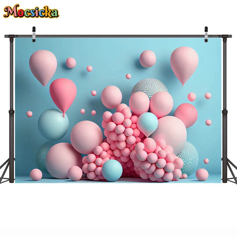 Fondos de globos para fotografía de niños, Retrato, sesión de fotos, pancarta, Baby Shower, telón de fondo, decoración de pastel, sesión fotográfica