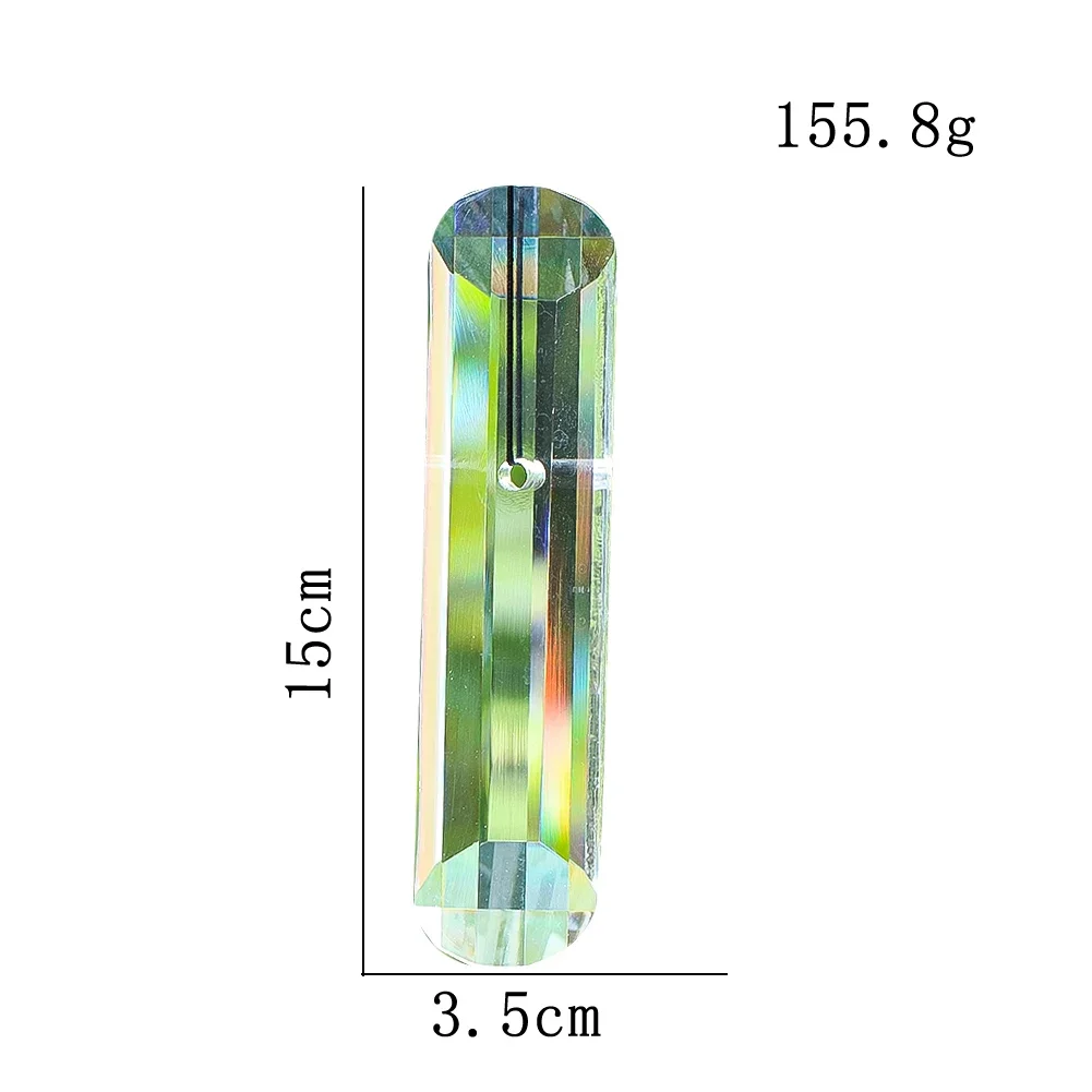 Aurora Clear Crystal Prism Pendant Faceted Cylinder Glass Suncatcher Chandelier Hanging Drop Window Decor DIY Ornament - view 6