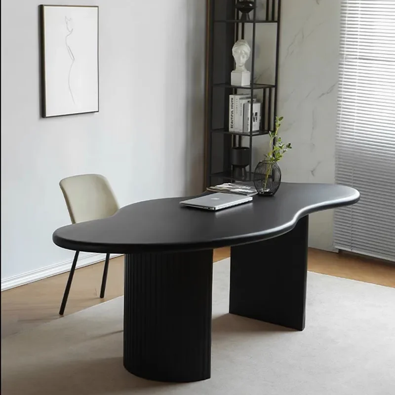 

Wood Student Home Office Desk White Wall Solid Wood Gameing Study Table Modern Kawaii Scrivania Legno Aesthetic Desk Accessories