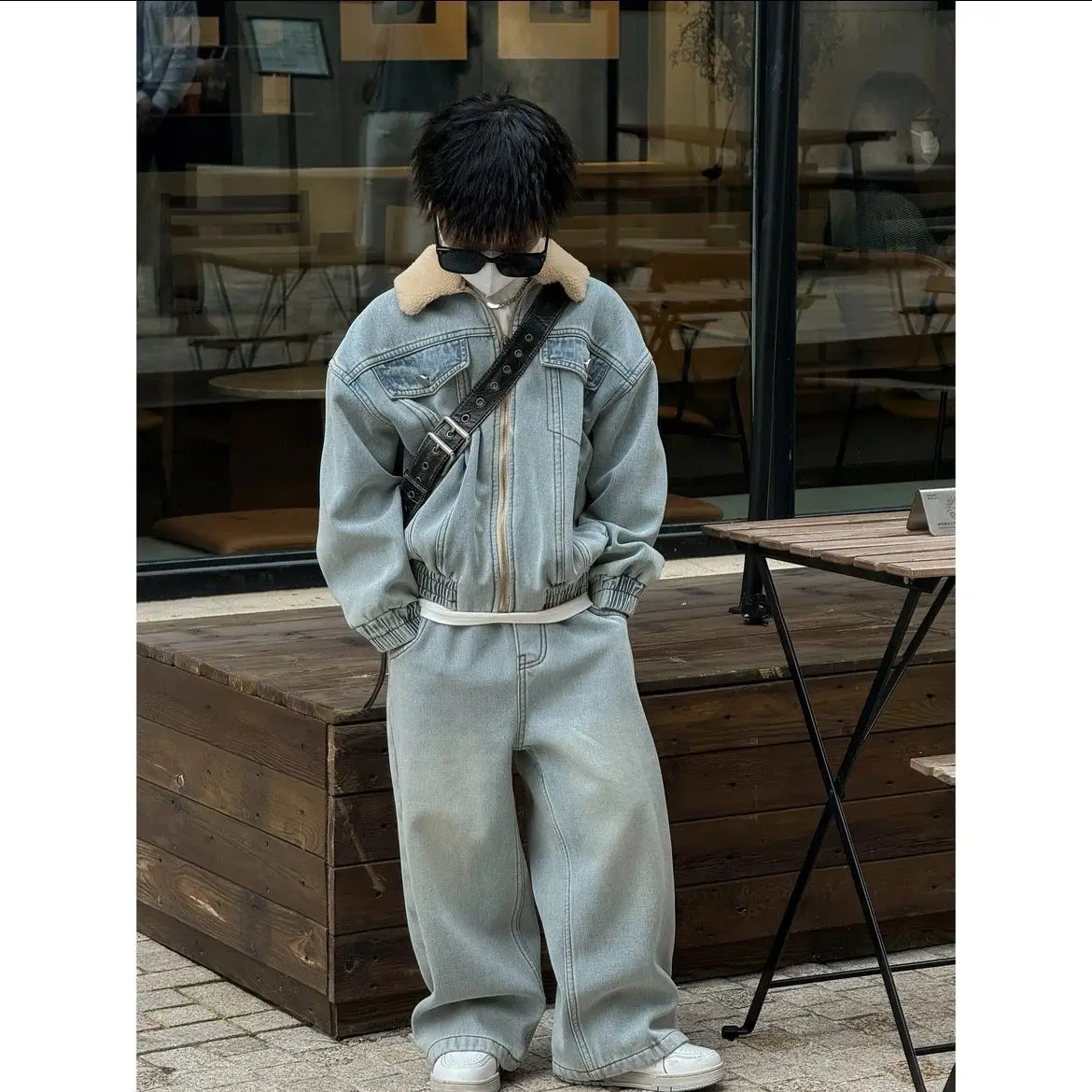 

Летнее бархатное толстое джинсовое пальто из 2 предметов для маленьких мальчиков, верхняя куртка + брюки, костюм, детская одежда, модные повседневные комплекты, красивая уличная одежда