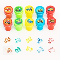 10pcs Construction Vehicle Stamps Classroom Incentives Stamps Construction Vehicles Stamps Small Stamps Scrapbook Stamps Trucks