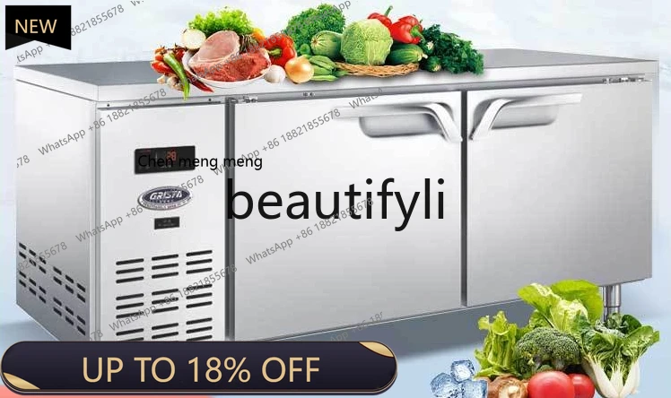 

Z189 Commercial refrigerated fresh-keeping cabinet Horizontal workbench Refrigerated cabinet