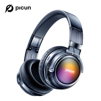 Picun B2 Wireless Bluetooth 5.3 Headphones Headsets 3 EQ Modes  Low Latency 40mm Driver 130H Playtime Earphones for Travel Home