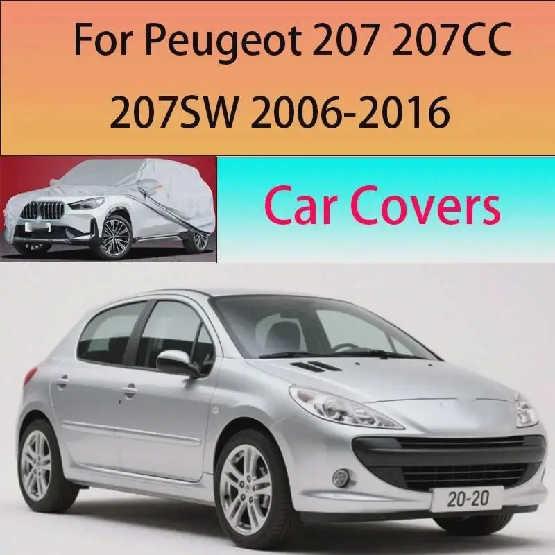 

For Outdoor Waterproof Dustproof Car Cover For Peugeot 207 207CC 207SW Car Covers