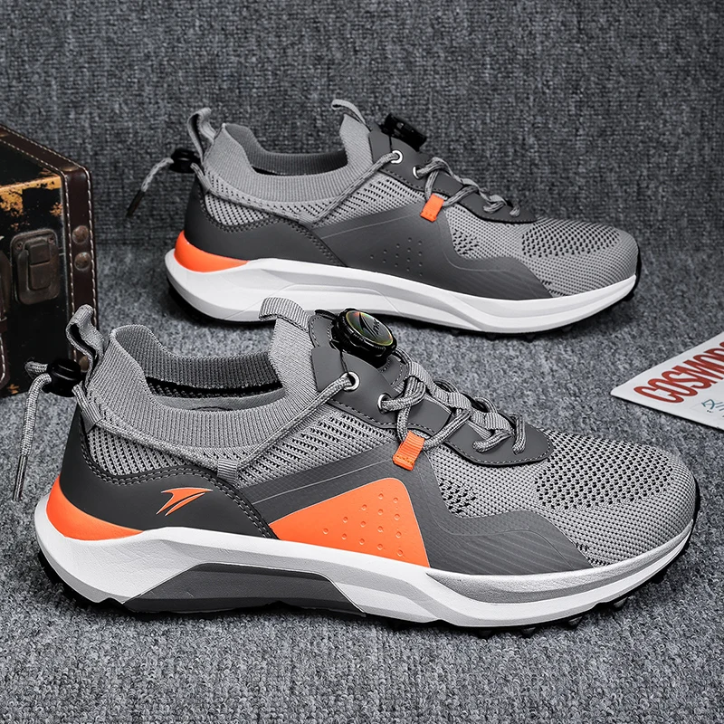 

Мужские профессиональные кроссовки, легкие мужские повседневные сетчатые спортивные туфли на шнуровке, уличная модная прогулочная обувь на плоской подошве для мужчин