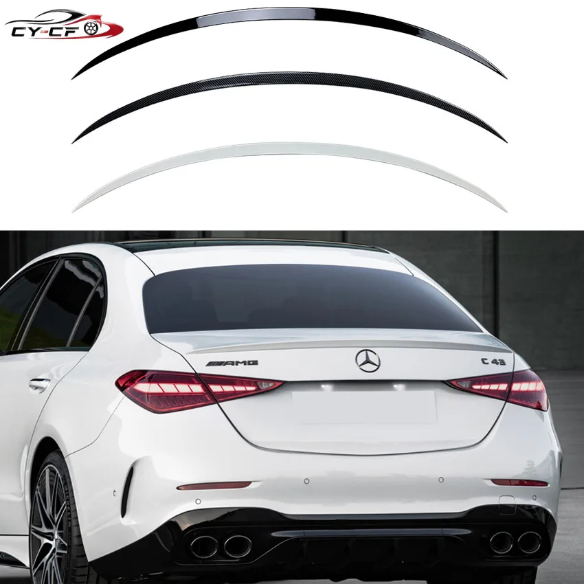 For Mercedes Benz W206 C Class C200 C260 C300 2021 2022 2023 AMG Style Automobile Rear Middle Spoiler Board Decoration Body Kit