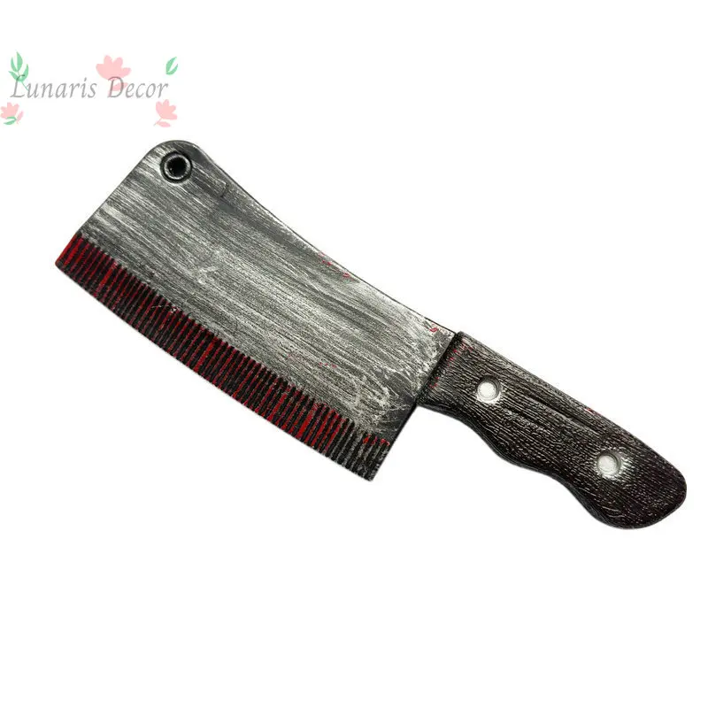 

5PcsTricky simulation plastic kitchen knife bloody knife bloody knife cos prop scimitar ghost festival toy decorative kitchen