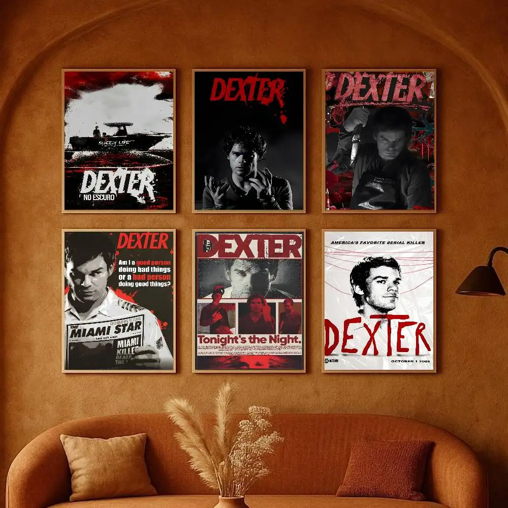ملصق Dexter Morgan ملصق فني عالي الوضوح ذاتي اللصق مقاوم للماء لتزيين المنزل