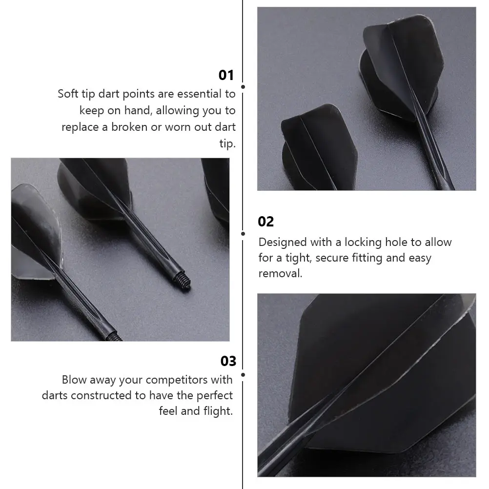 

10 Pcs Dart Tail Stems and Flights Mit Schaft Und Plastic Dartflys Steeldart Slim Child Integrated