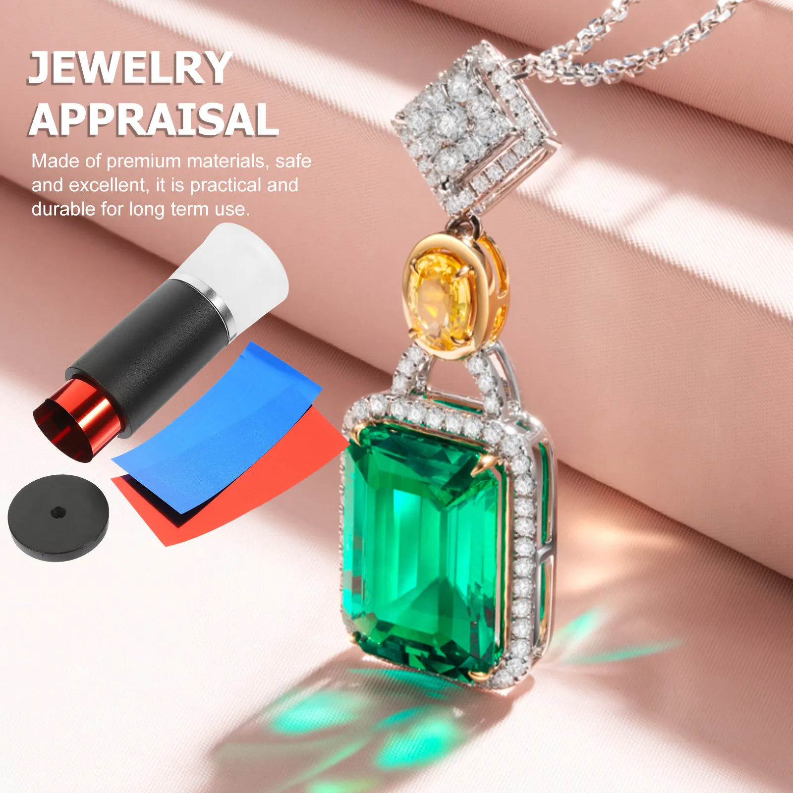 Diamond Testing Magnifier Copper Alloy Jewelry Loupe Multi-Functional Jewelry Magnifying Glass Portable Handheld Microscope