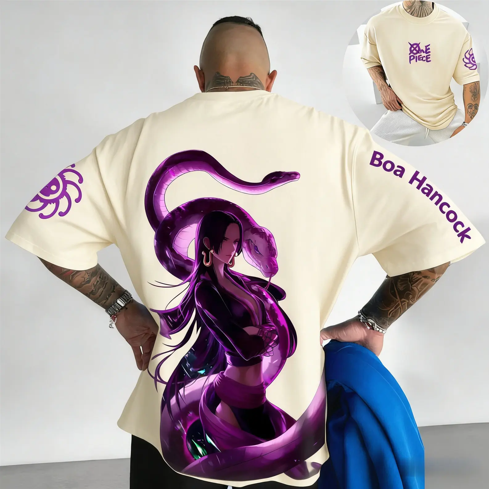 2026 One Piece Boa Hancock Men's and Women's Vintage Harajuku Trend Street Style T-Shirt New Summer Y2k Loose Short Sleeve Top