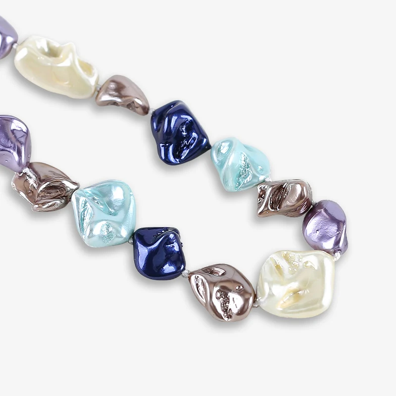 Fine Baroque Colorful Shell Necklace, Pearl Necklace, Mixed Color Pearl Jewelry Making , Natural Stone