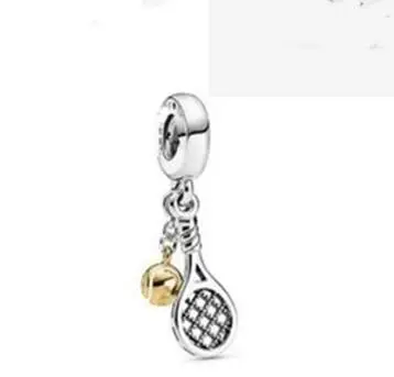 2020 Pre-Autumn New Arrival Tennis Racket & Ball Dangle Charm fit Original pan Bracelet For Women DIY Jewelry Making