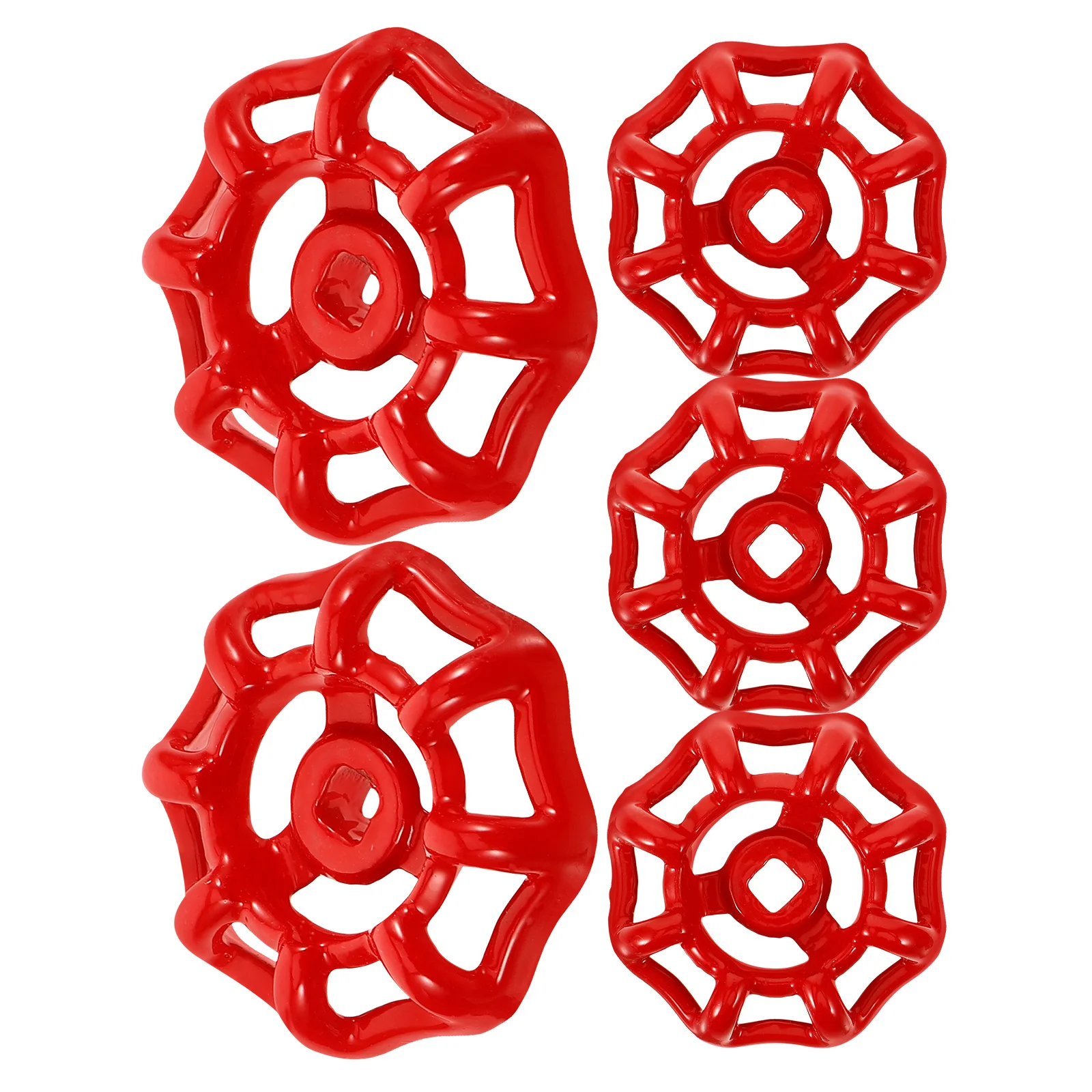 5 قطعة عقارب حمراء الحديد صمام معدني مقبض استبدال لصمامات البوابة المياه حنفية صنبور خرطوم خارجي مريلة اغلاق #6