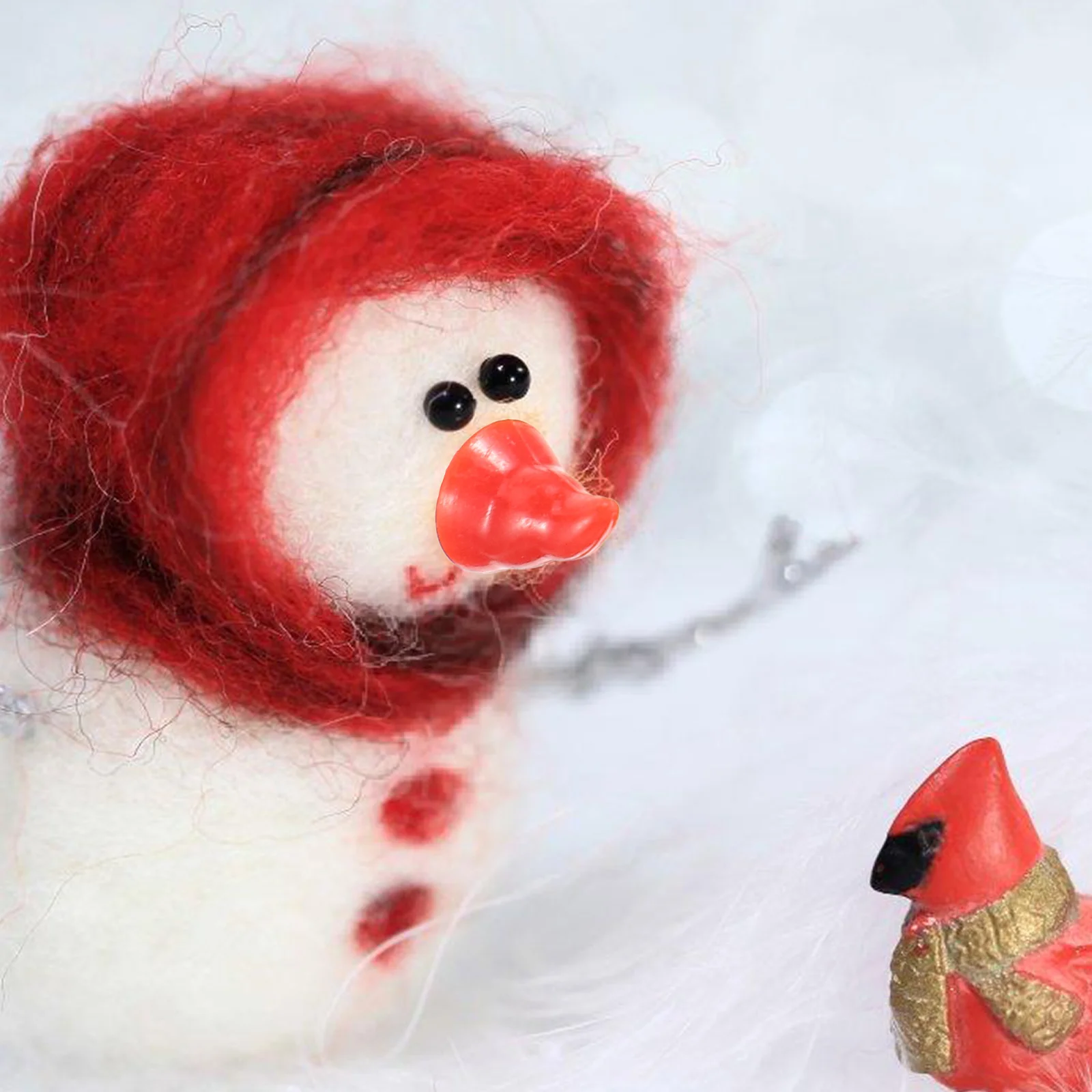 

200 Pcs Snowman Nose Accessory Christmas Making Xmas DIY Material Plastic Winter