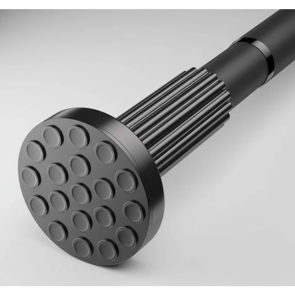 

Heavy Duty Tension Shower Curtain Rod, No Drill Adjustable Spring Pole for Bathroom Window Patio, Rustproof Black