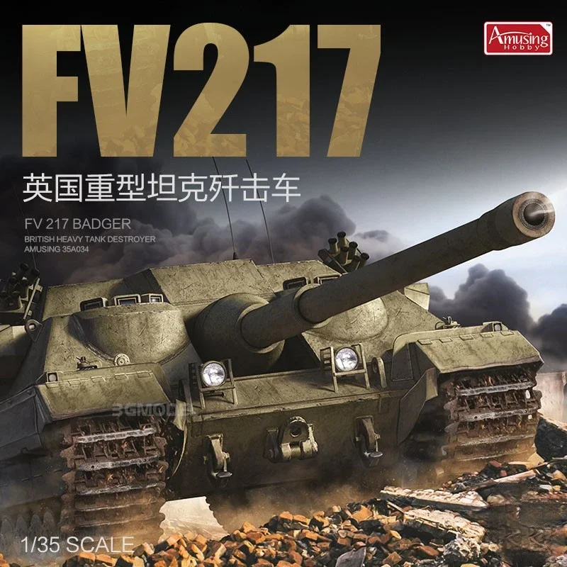 

Amusing Hobby assembling tank scale model kit 35A034 1/35 FV217 heavy tank destroyer