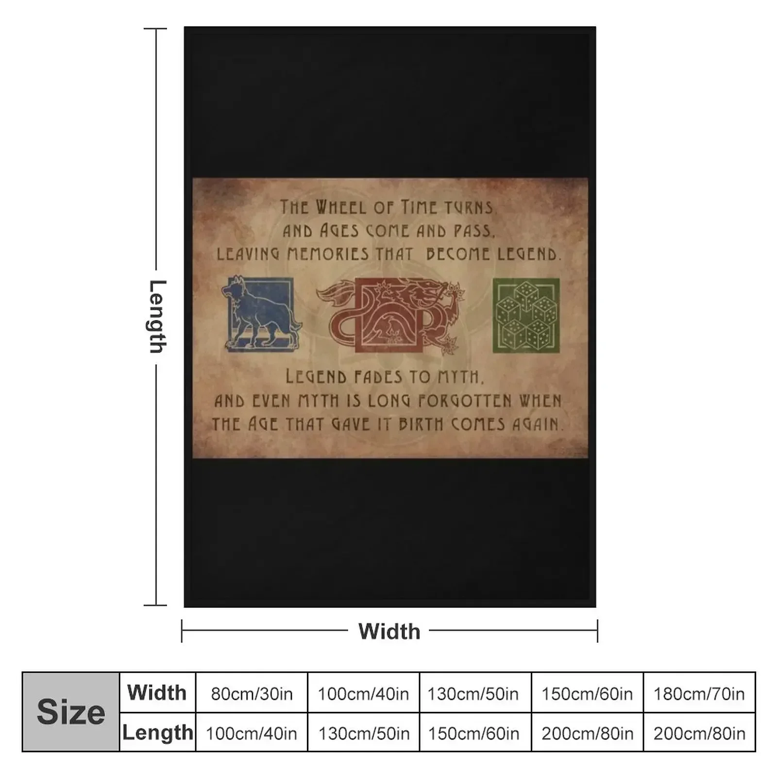 the wheel-of time Throw Blanket couch cozy soft plush fuzzy picnic outdoor blanket