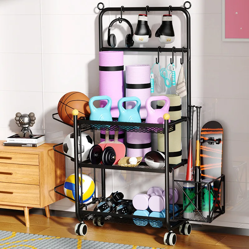 

Yoga Mat Fitness Sports Equipment Storage Basket Shelf