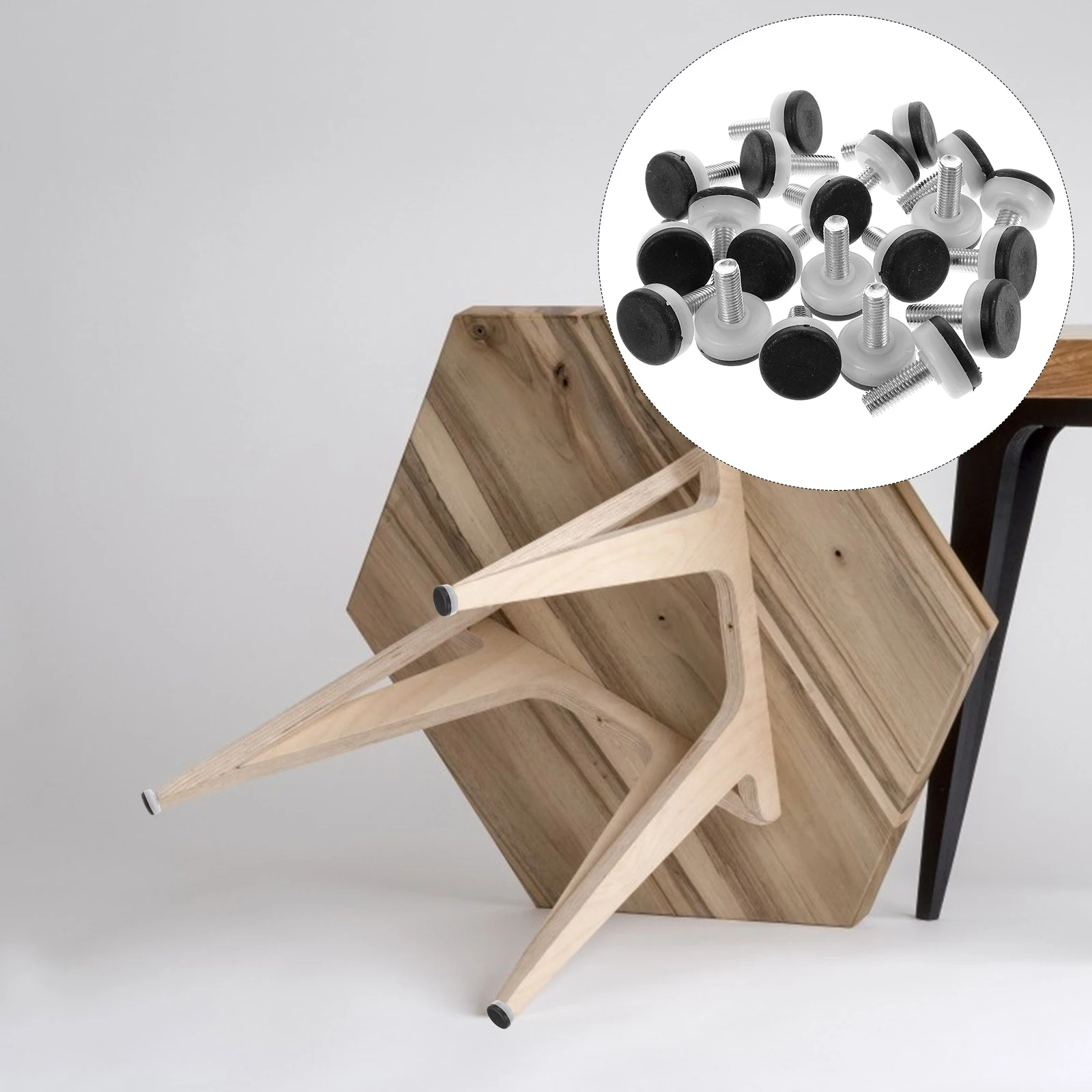 

30Pcs Table Leg Levelers Heavy Duty Adjustable Furniture Feet for Cabinets Washers ABS Iron Smooth Moving Levelers Foot