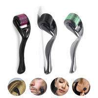 1pcs 540 Roller Black Purple Green Derma Roller for Hair Beard Facial Body Scalp 540 Titanium At Home Microneedling Hand Device