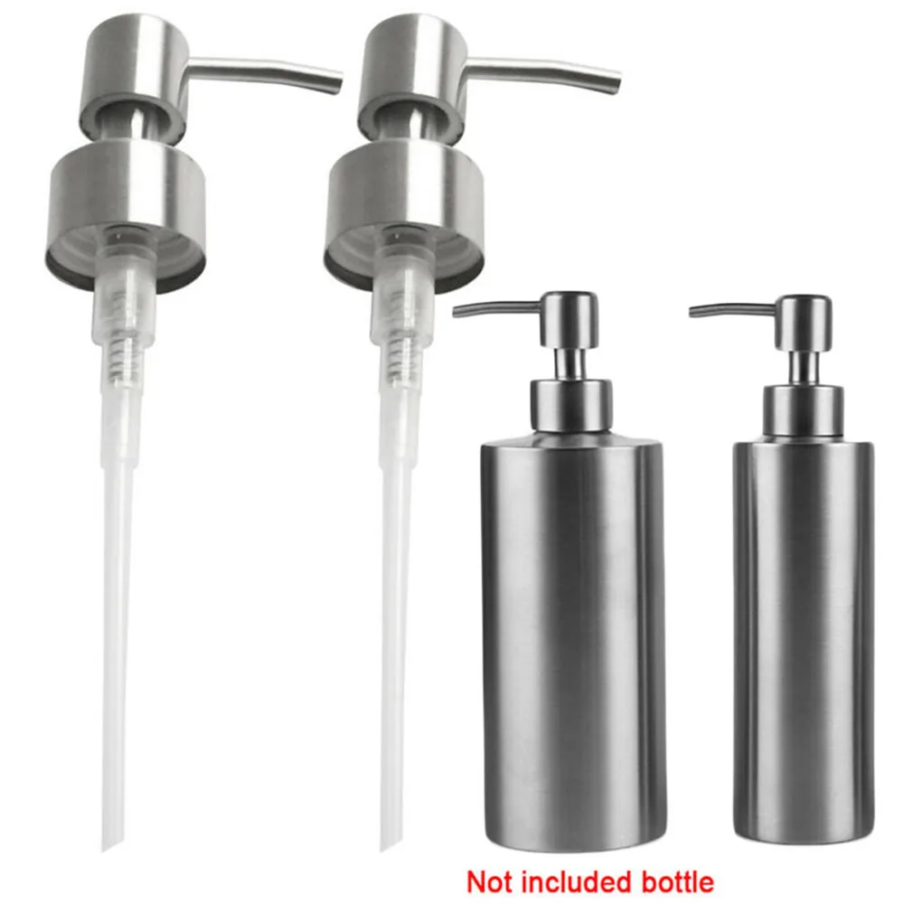 

2X насос для мыла из нержавеющей стали, дозатор жидкого лосьона, сменная бутылка для банок, трубка из нержавеющей стали, длина соломы, можно разрезать