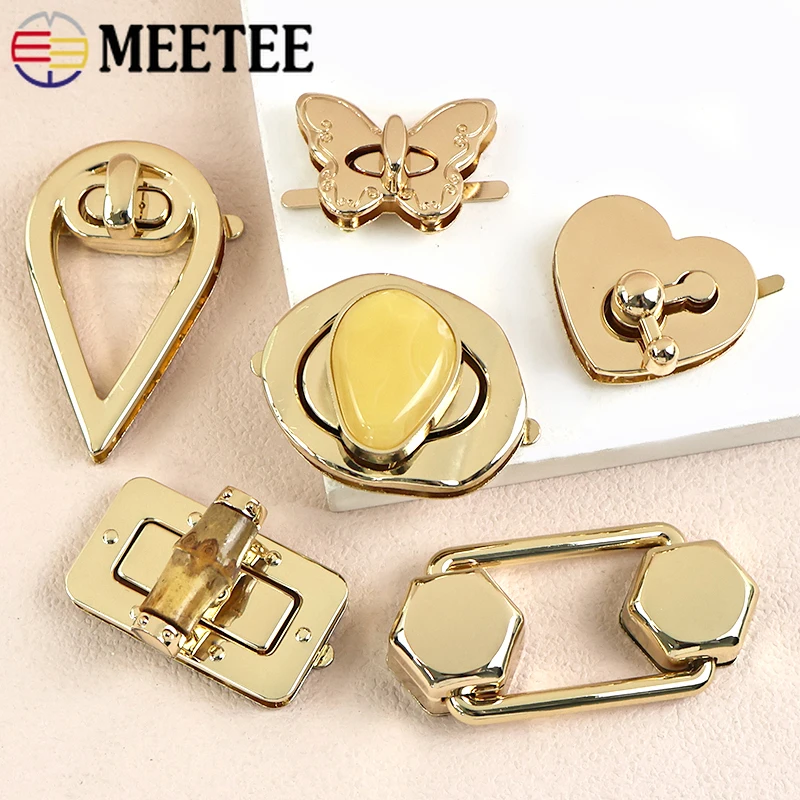 

1/2Pcs Metal Lock Buckles for Women Handbag Closure Locks Clasps Purse Twist Turn Snap Buckle Bag Hardware Sewing Accessories