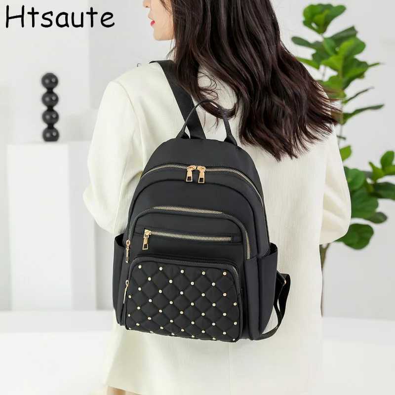 

Backpacks New Arrival Fashion And Casual Oxford Cloth Shoulder Bag For Women Contrast Color Large Capacity Water Proof Backpack