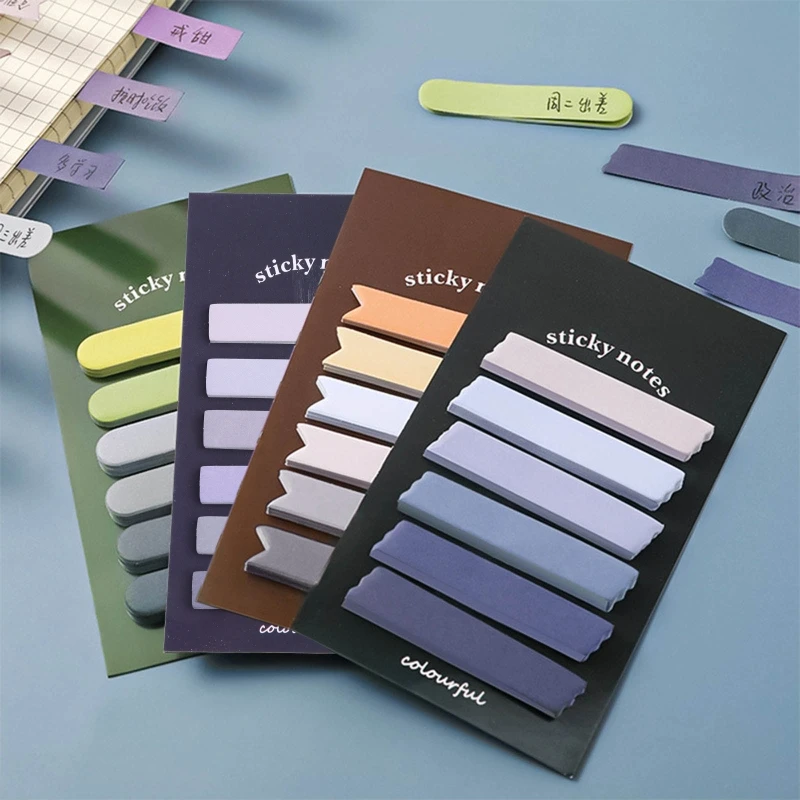 120PC Adhesive Memo Pad Color File Note Tabs To Do List Planner Sticker