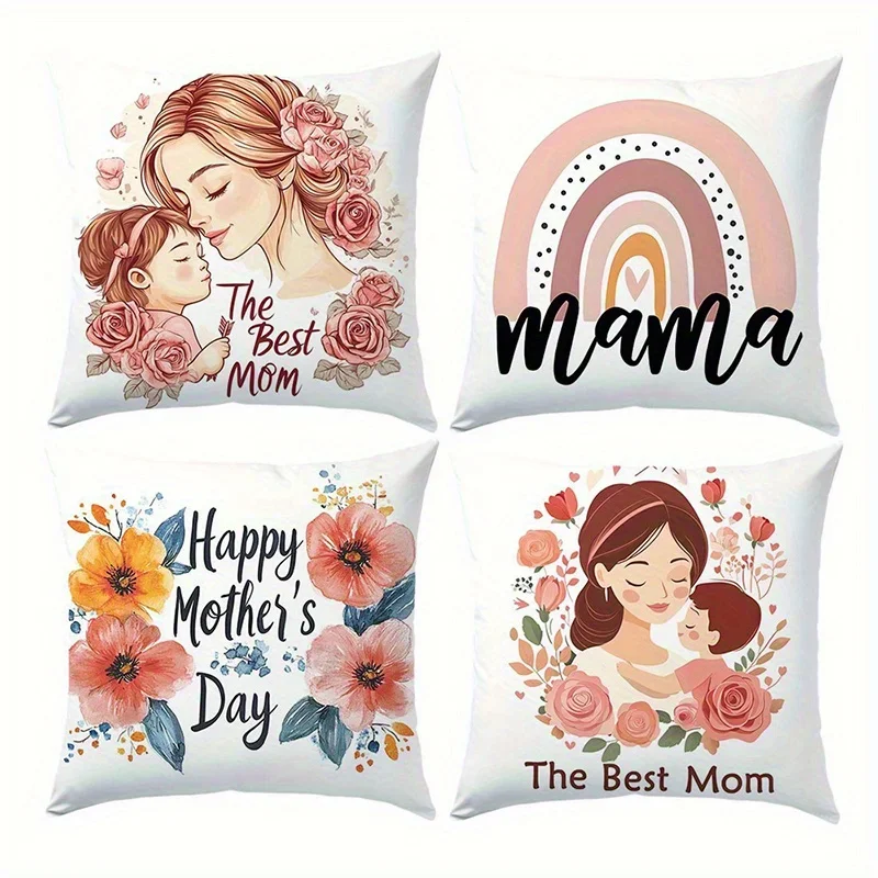 

Home Decor Mom and Child Designs for Mother's Day Pattern Cushion Cover Suitable for Sofa Bedroom Car