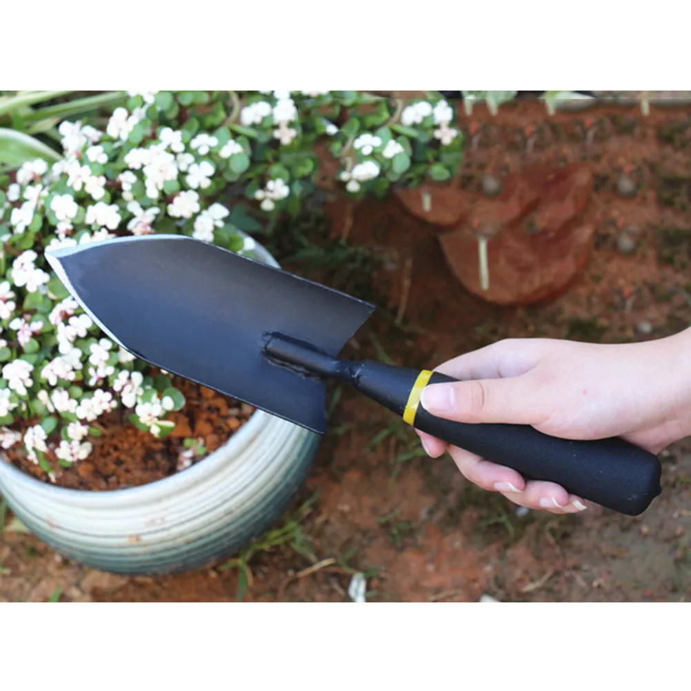 1Pcs Ergonomic Hand Shovel Heavy Duty Thickened Manganese Steel Garden Trowel for Soil Transfer Bonsai Planting Narrow Spade