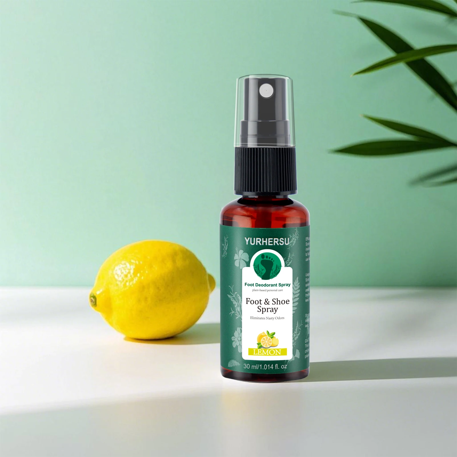 Lemon Fresh Foot Deodorant Spray - Kills Odor & Bacteria, Keeps Feet Dry, 24H Long Lasting, Natural Ingredients, For Men Women_voghion.com