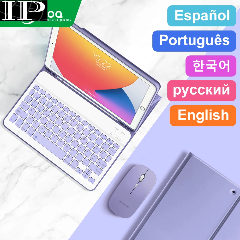 

Spanish Korean Magic Keyboard Case for iPad 9th 10th Generation 2022 For iPad Air 4 Air 5 Case 7 8 9 Generation Pro 11 Teclado