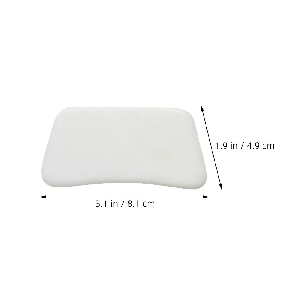 2Pcs Gua Sha Jade Massage Scraper Smooth Comfortable White Xiuyan Jade Face Body Skin Care Facial Massage Tool Muscle Relaxation