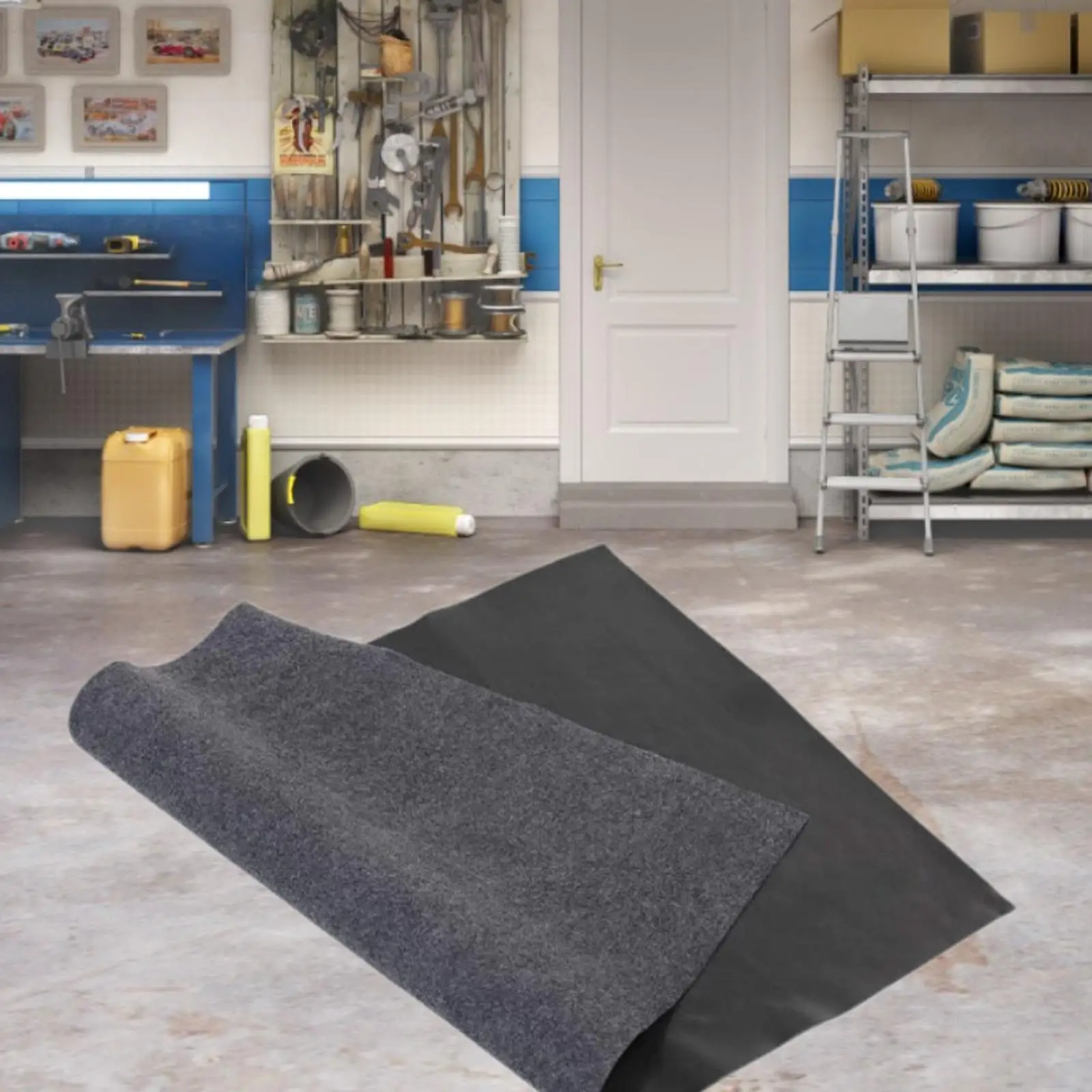 Absorbent Garage Floor Mat Non Slip Felt Oil Spill Protector Washable Rug for Home Auto Repair