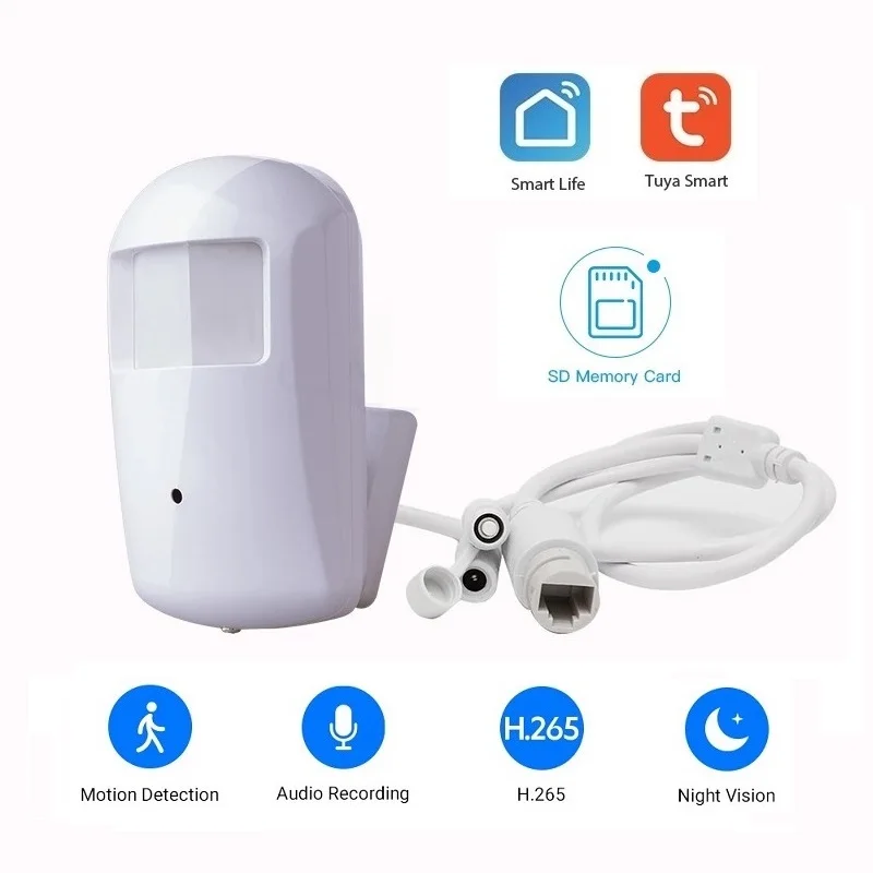 Tuya-Mini cámara inteligente WiFi, grabadora de seguridad inalámbrica Invisible para el hogar, vigilancia oculta interior, visión nocturna IR 940,