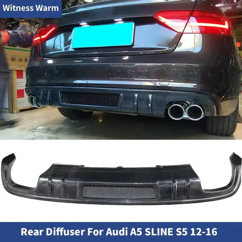Diffuseur arrière de voiture en fibre de carbone, protection de pare-chocs, Jules Spomicrophone, Audi A5 Sline S5 4 portes 2 portes berline coupé cabriolet 2012 - 2016