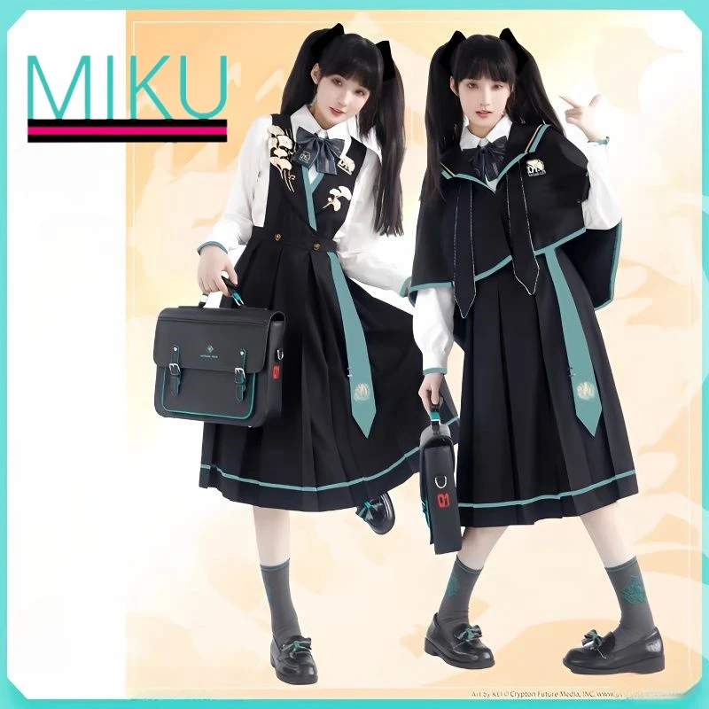 

Hatsune Miku Dress Anime Peripheral Cute Cartoon Long-Sleeved Top Comfortable Skin Friendly Japanese Kawaii Cosplay Clothes Jk