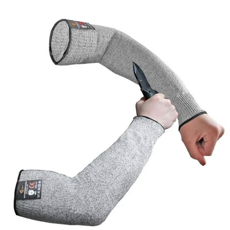 1Pc 5 Level HPPE Cut Resistant Anti-Puncture Work Protection Arm Sleeve Cover Cut-resistant Arm Sleeve