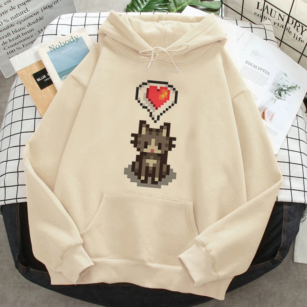 Camisolas gráficas Stardew Valley para mulheres, Hoodies japoneses engraçados, Roupa Y2K