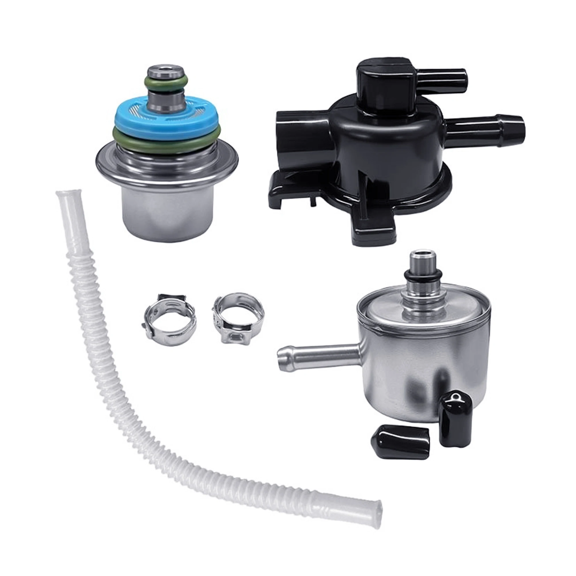 JONBO 27408-01 61001-01 62373-01 Fuel Pump Pressure Regulator With Housing＆Fuel Filter Compatible with Harley-Davidson 2001-2012