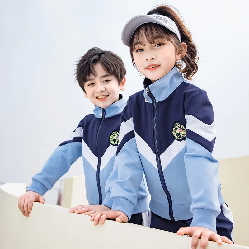 Customized primary school uniform set and outdoor sports wear,sports dress,campus style three piece set, kindergarten uniform