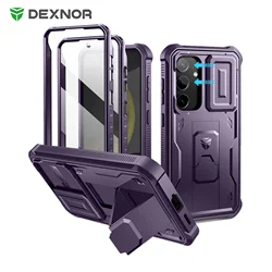 DEXNOR For Samsung Galaxy S24/S24+ Plus/S24 Ultra Case Full Body Shockproof Camera Cover & Built-in Screen Protector Kickstand