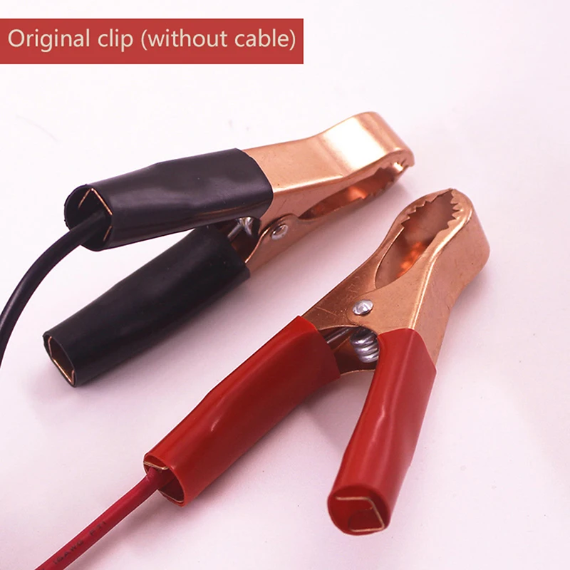 2Pcs 30A Red + Black Crocodile Car Caravan Van Battery Test Lead Clips Best Promotion Alligator Clips Connector Plug Power